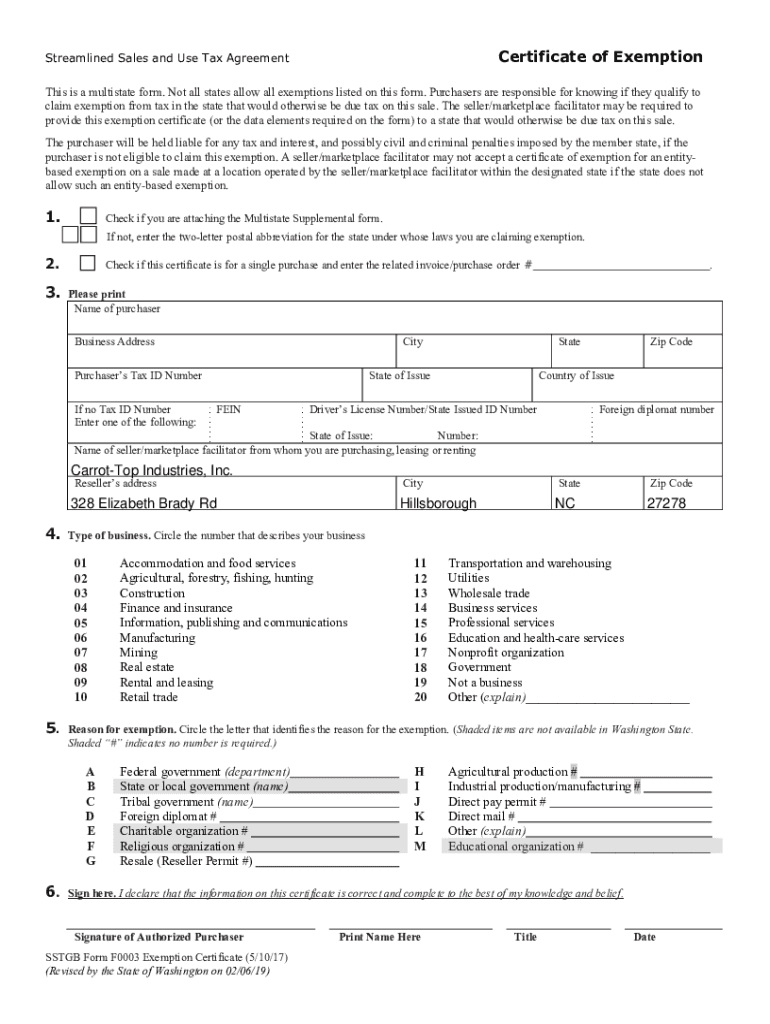 Fillable Online uniform sales & use tax exemption/resale certificate