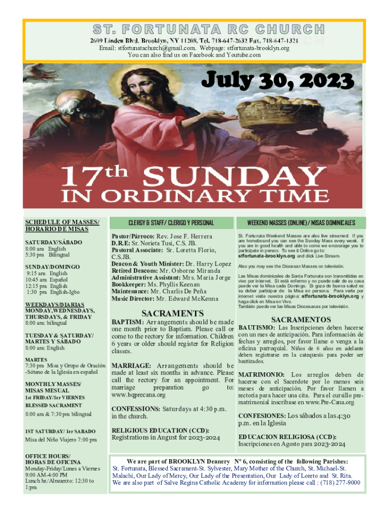 Completable En línea St. Fortunata Brooklyn Fax Email Imprimir