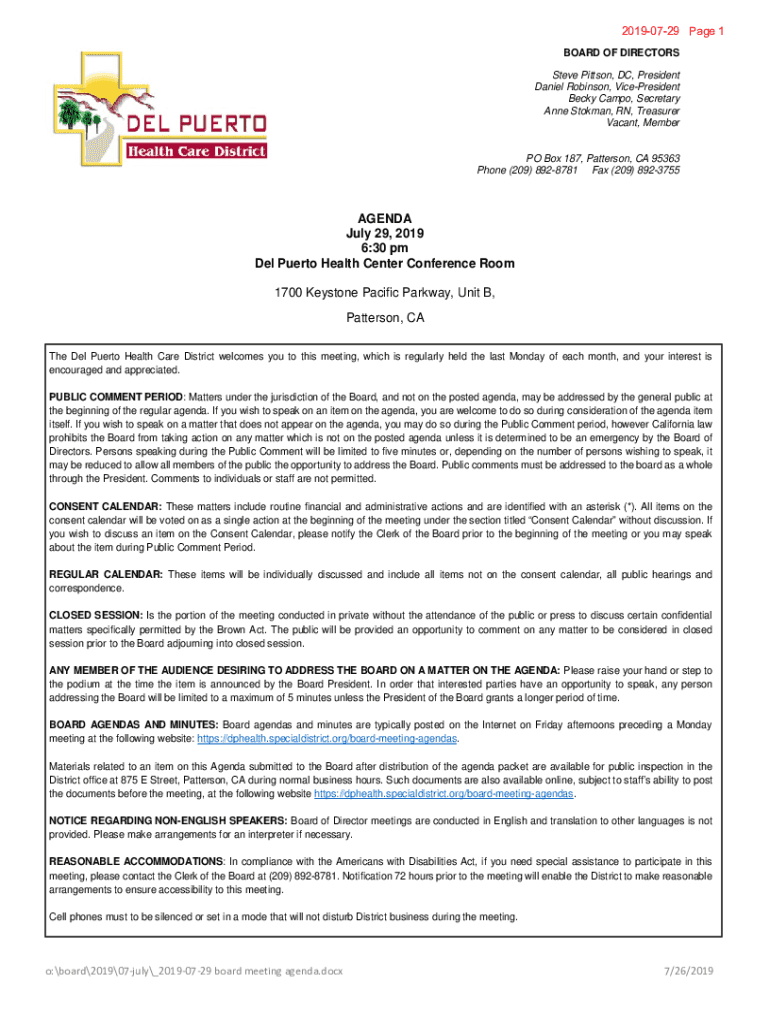 Fillable Online Becky Campo, Secretary Fax Email Print pdfFiller