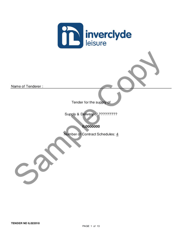 Fillable Online TENDER SPECIFICATIONS Administrative specifications Fax Email Print pdfFiller