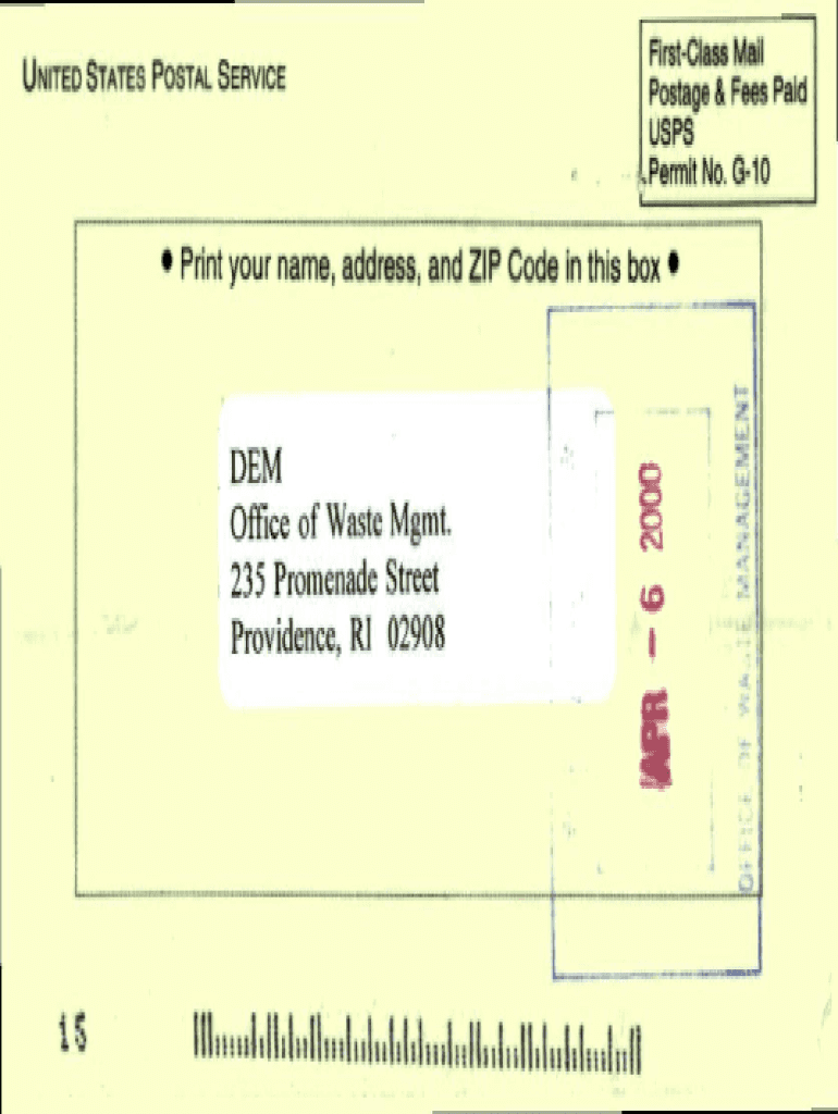 Fillable Online FirstClass Mail Postage & Fees Paid USPS Permit No. G