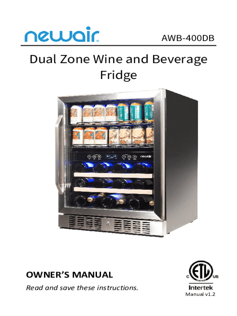 Fillable Online Dual Zone Wine and Beverage Fridge AWB400DB Fax Email