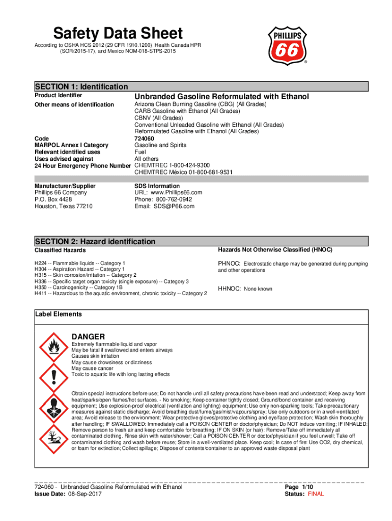 Fillable Online CARB Gasoline with Ethanol (All Grades) Fax Email Print