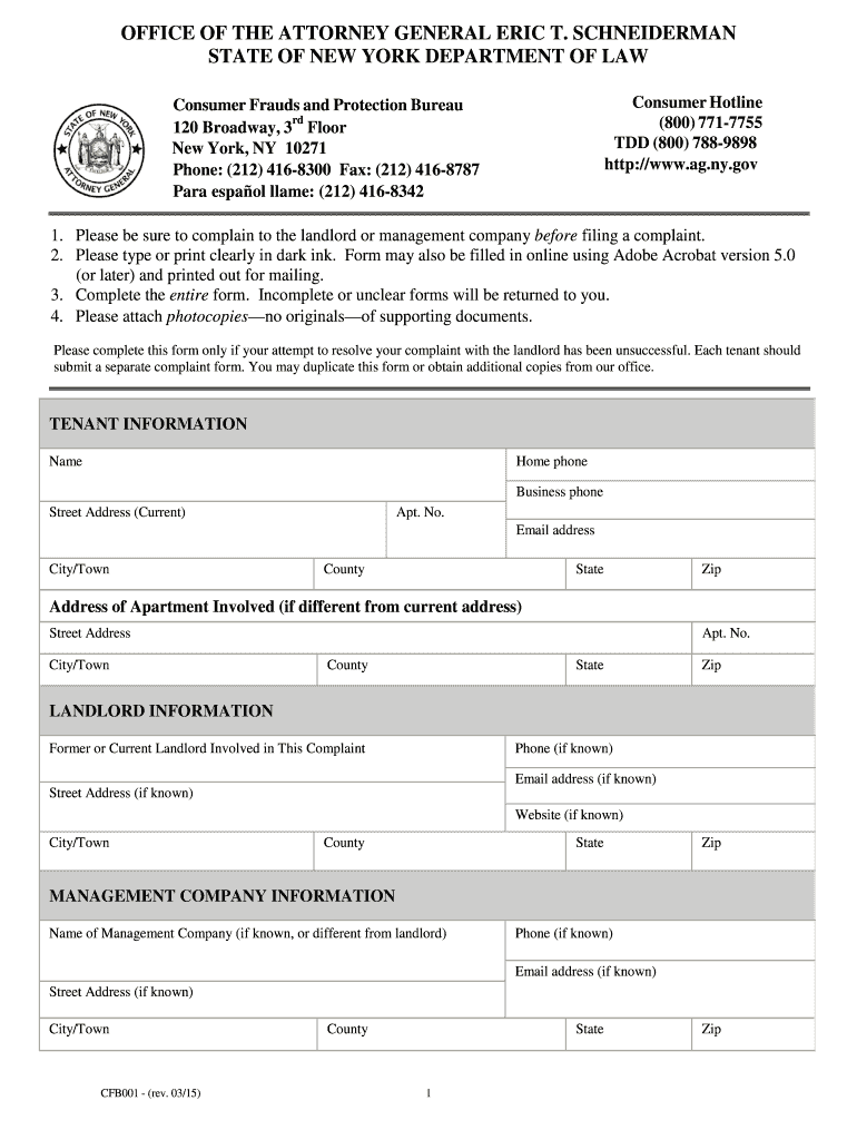Tenant Harassment Complaint Form Fill Online, Printable, Fillable