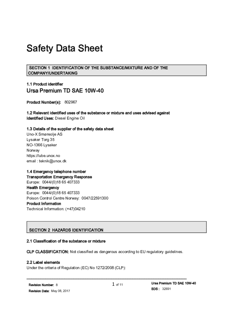 Fillable Online services lube unox Material Safety Data Sheet (MSDS