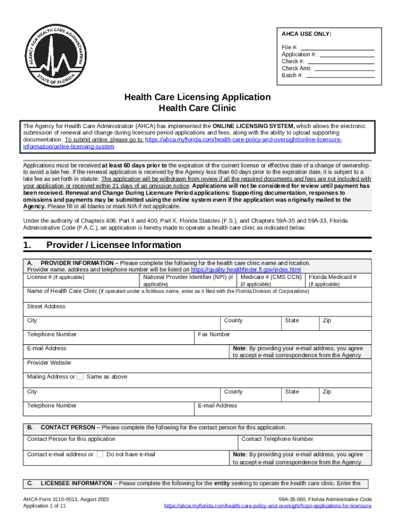 health care licensing application assisted living facilities Doc