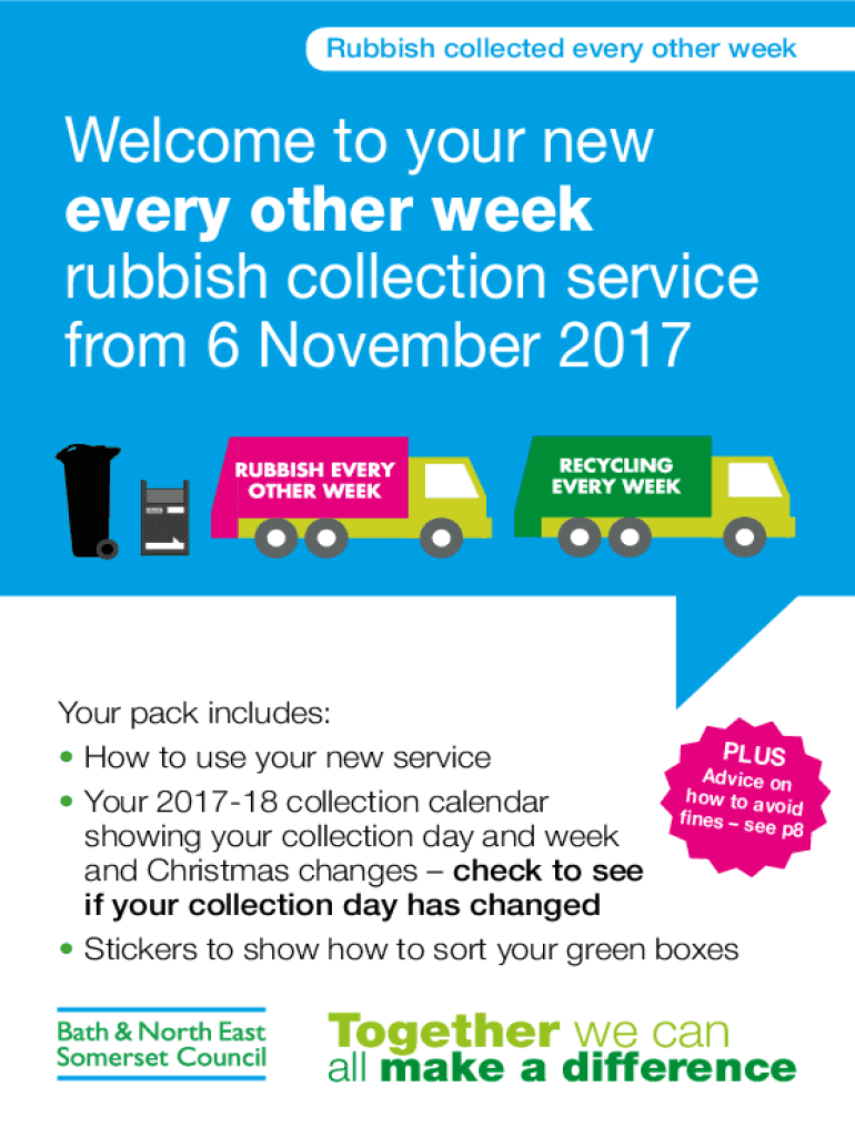 Fillable Online Bin collection calendar Transport Canberra and City Services Fax Email Print
