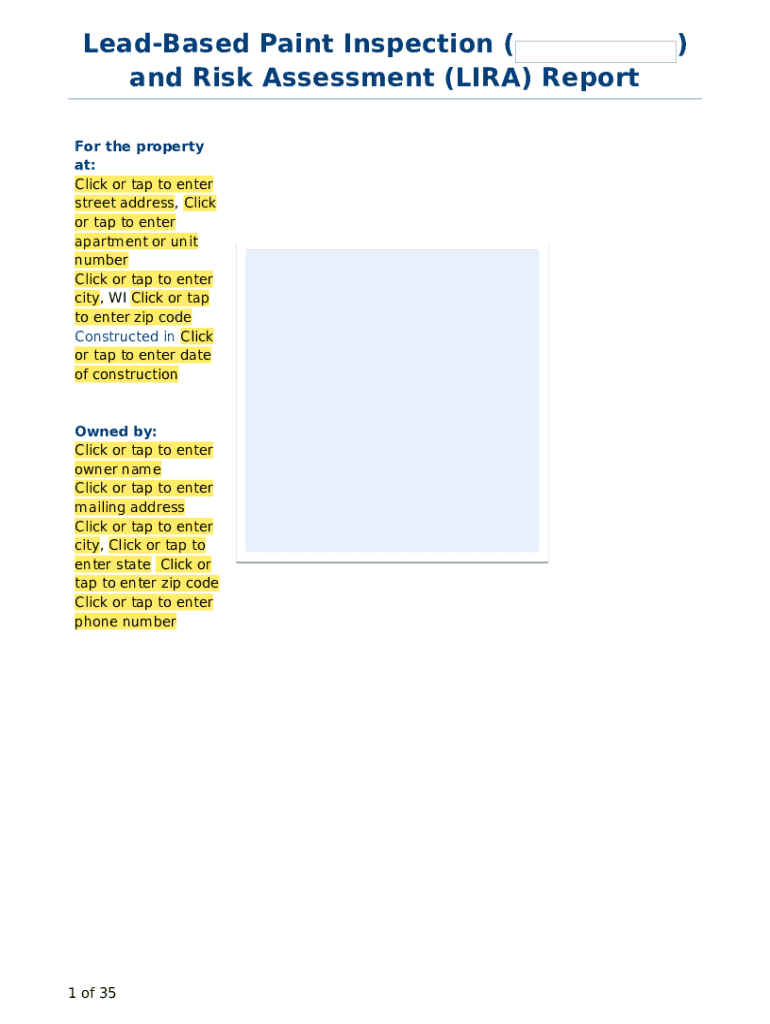 LeadBased Paint Inspection and Risk Assessment (LIRA) Doc Doc