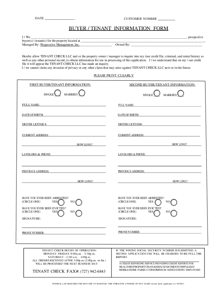 Fillable Online Tenant Screening Questions to Ask Rental Applicants Fax