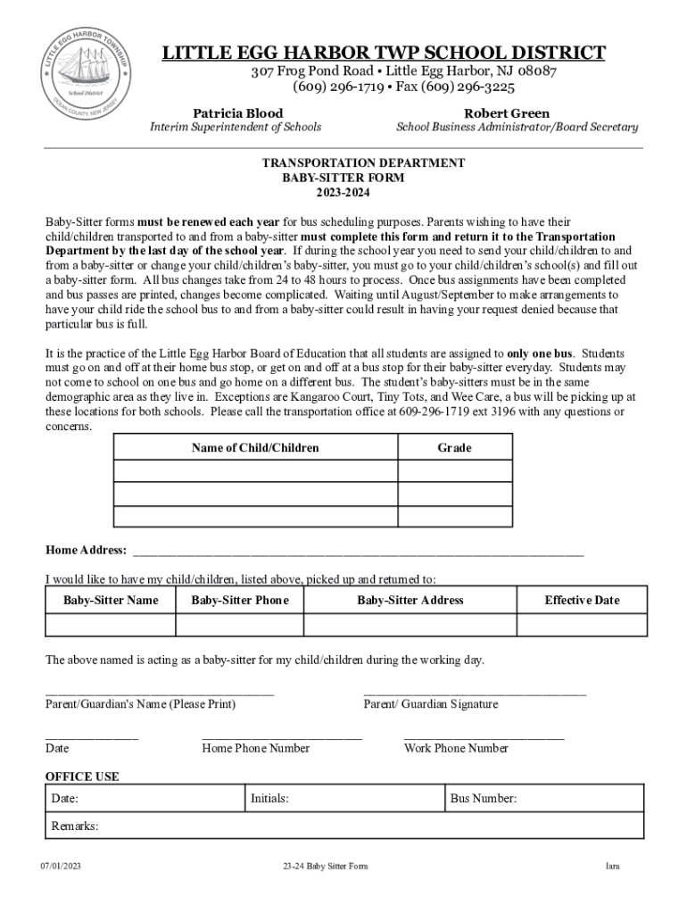 Fillable Online District Detail for Little Egg Harbor Township School