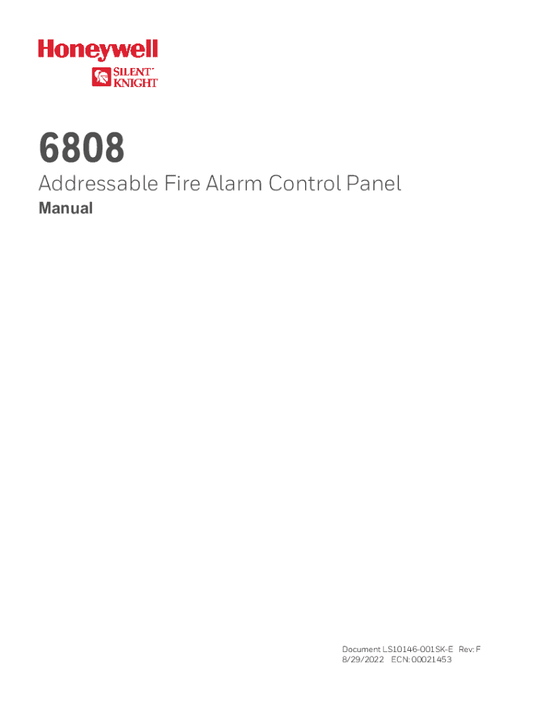 Fillable Online Silent Knight 6808 Addressable Fire Alarm Control Panel