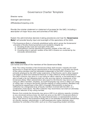 Governance Committee Charter Template Doc Template | pdfFiller