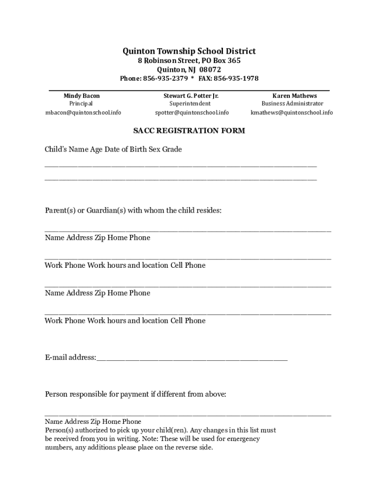 Fillable Online District Detail for Quinton Township School District