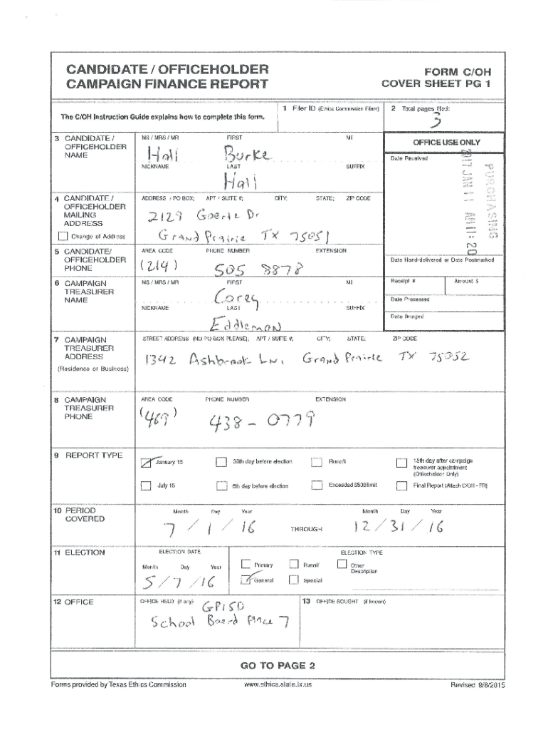 Fillable Online Filer ID (Ethics Cornmission Filers) Fax Email Print
