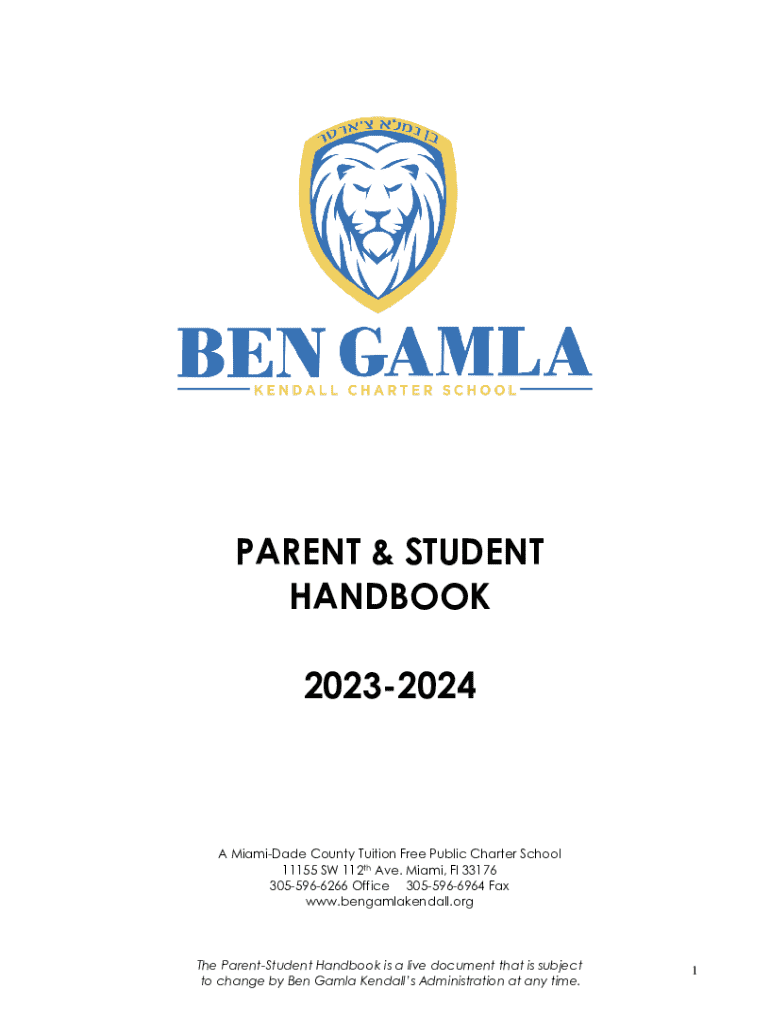 Fillable Online Ben Gamla Charter School - Kendall Fax Email Print
