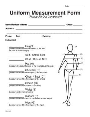 Suit Measurements Template - Fill Online, Printable, Fillable, Blank