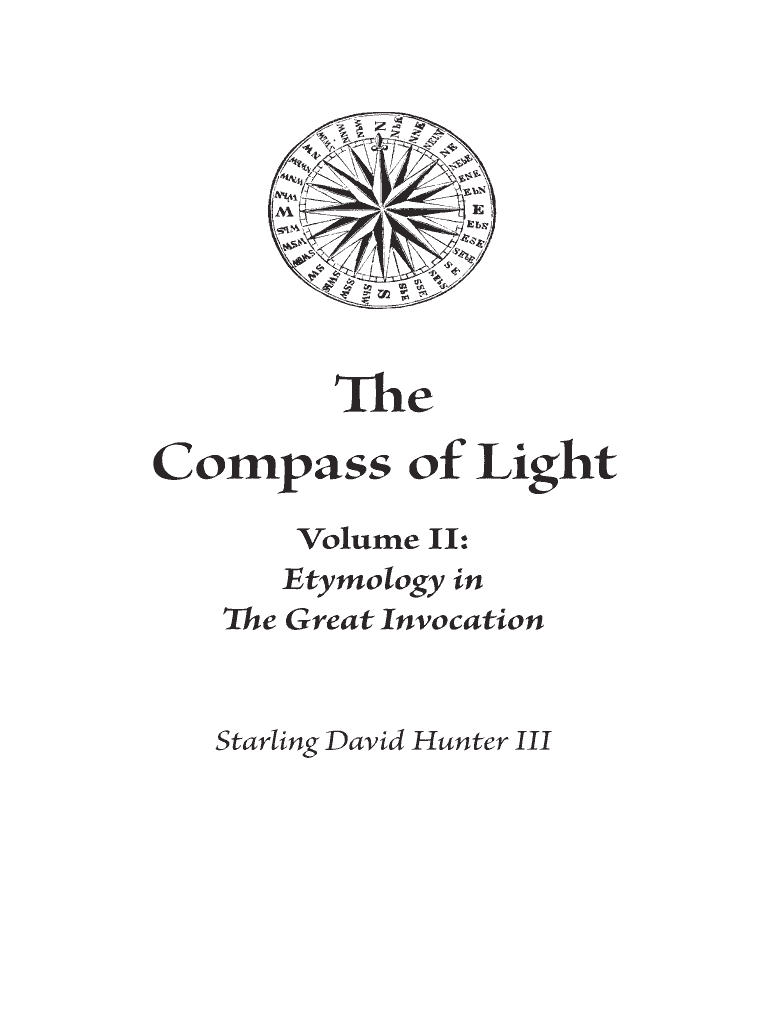 Fillable Online tsgfoundation The Compass of Light Vol 2 Etymology