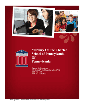 Fillable Online Mercury Online Charter School of Pennsylvania Of