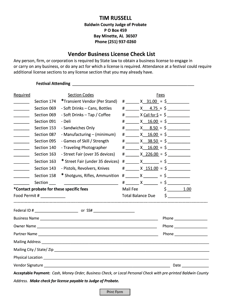 Baldwin county business license Fill out & sign online DocHub
