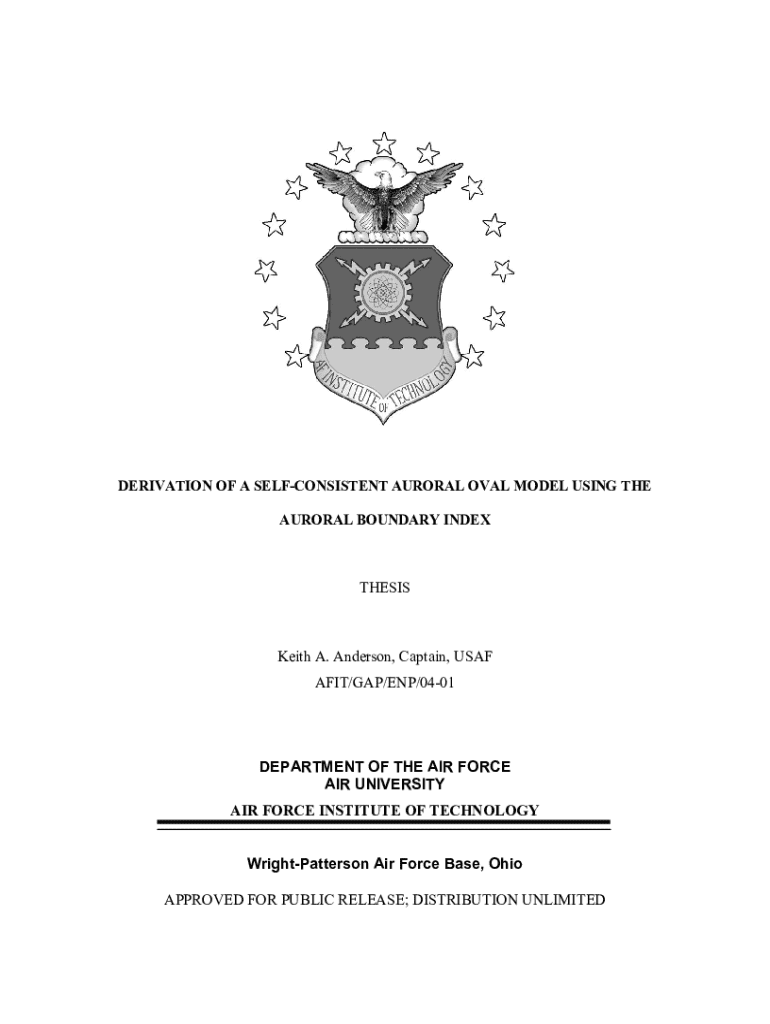 Fillable Online Derivation of a Selfconsistent Auroral Oval Model