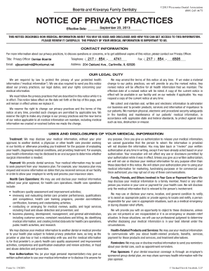 Notice Of Privacy Practices Pdf - Fill and Sign Printable Template Online