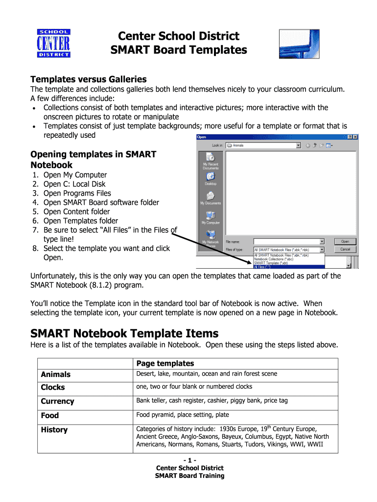 Fillable Online SMART Board Templates Fax Email Print pdfFiller