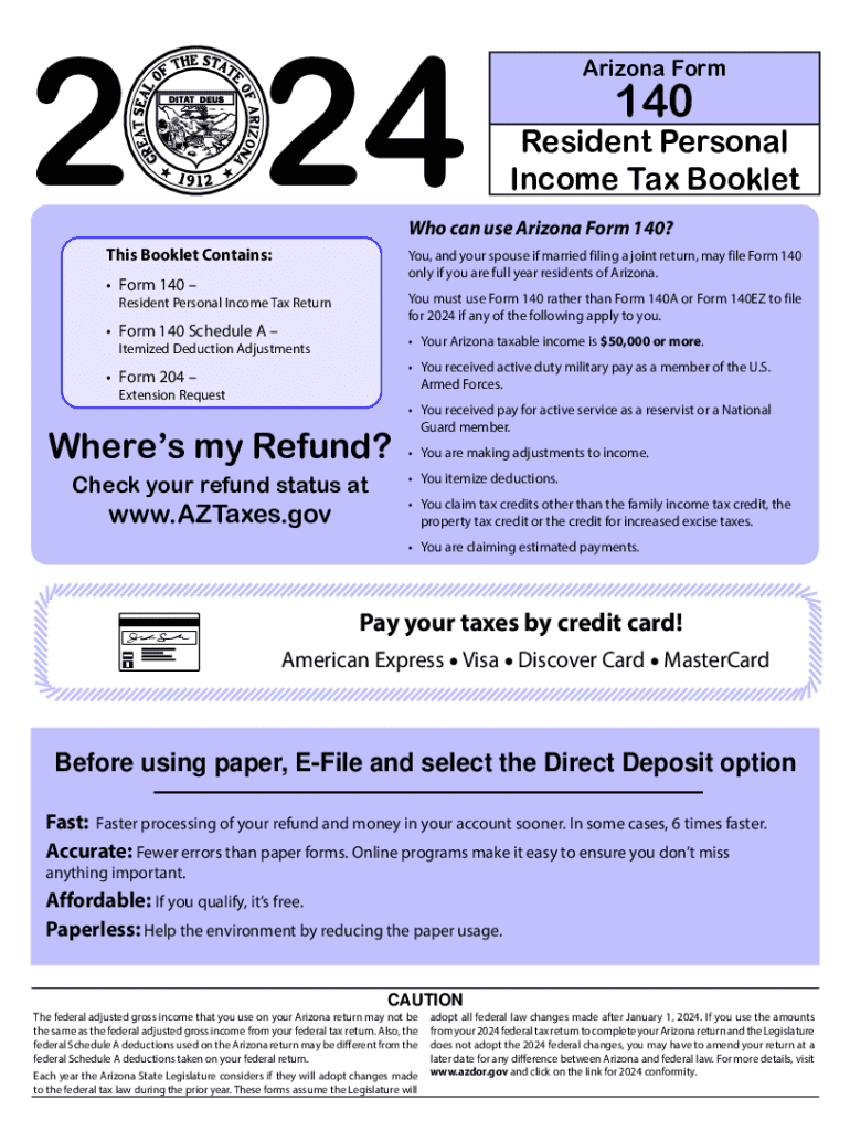 Arizona 140 instructions: Fill out & sign online | DocHub