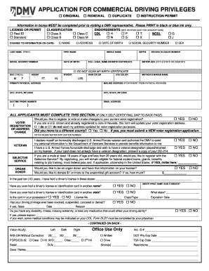 Dmv Application - Fill and Sign Printable Template Online