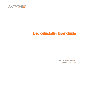 Fillable Online Lantronix Device Installer User Guide - D-STAR Fax
