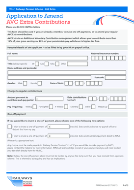 UK Railways Pension Scheme PM42 2015-2024 - Fill and Sign Printable