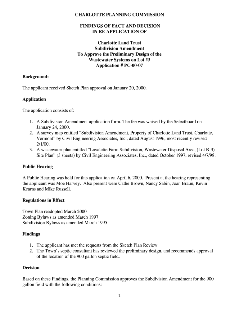 Fillable Online Charlotte Land TrustLavalette Town of Charlotte