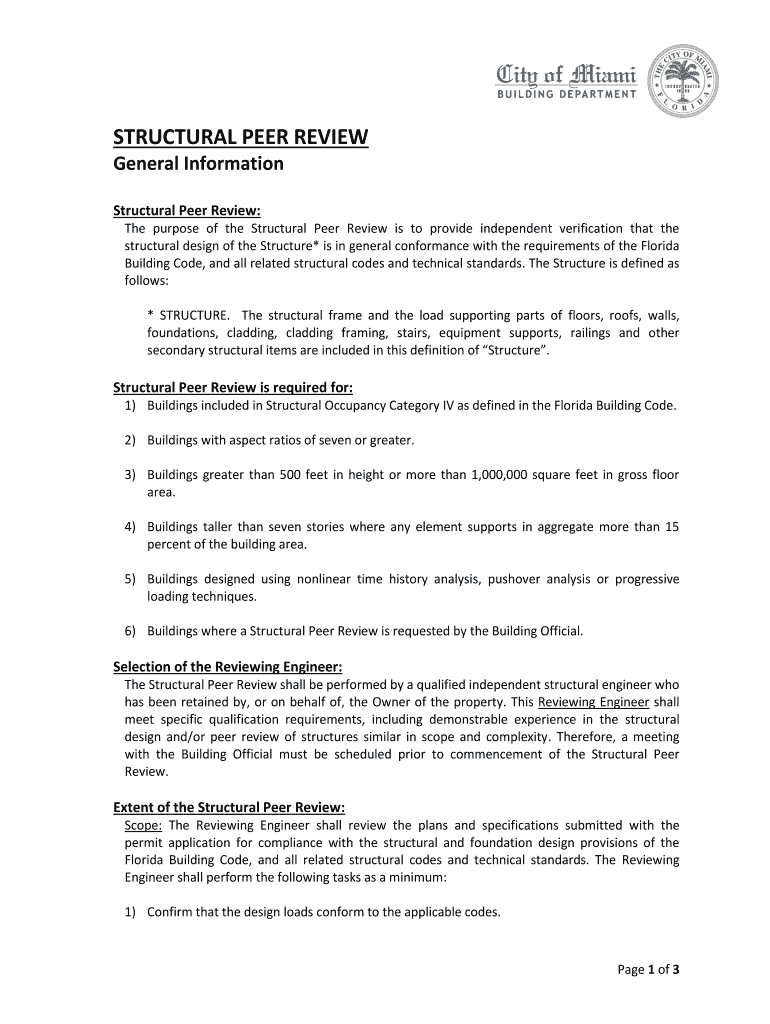Fillable Online STRUCTURAL PEER REVIEW Fax Email Print pdfFiller
