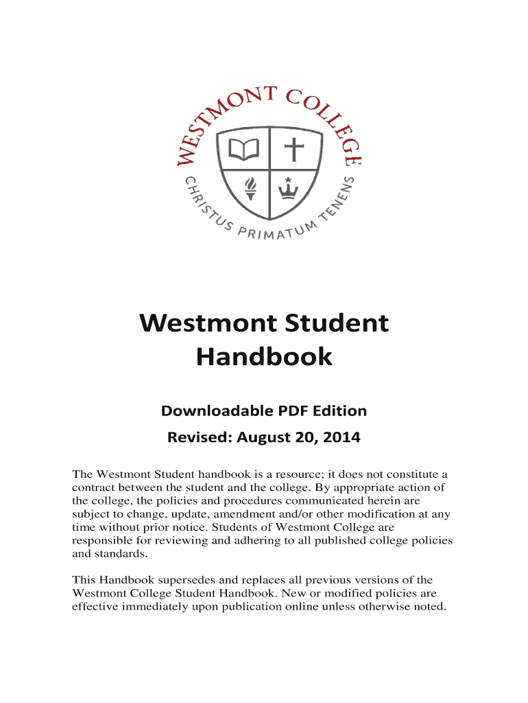 Fillable Online Westmont Student Fax Email Print pdfFiller