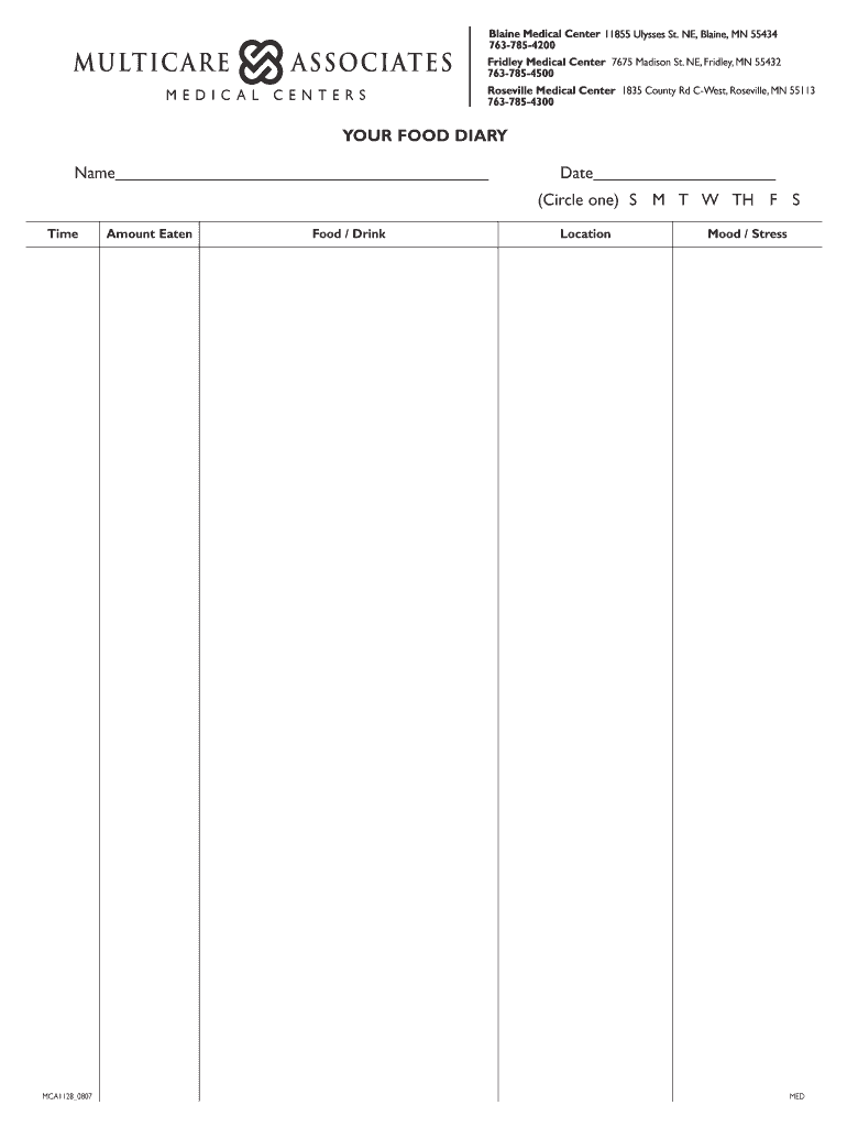 Fillable Online Blaine Medical Center 11855 Ulysses Fax Email Print