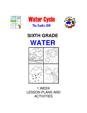 Fillable Online SIXTH GRADE WATER - Math/Science Nucleus Fax Email