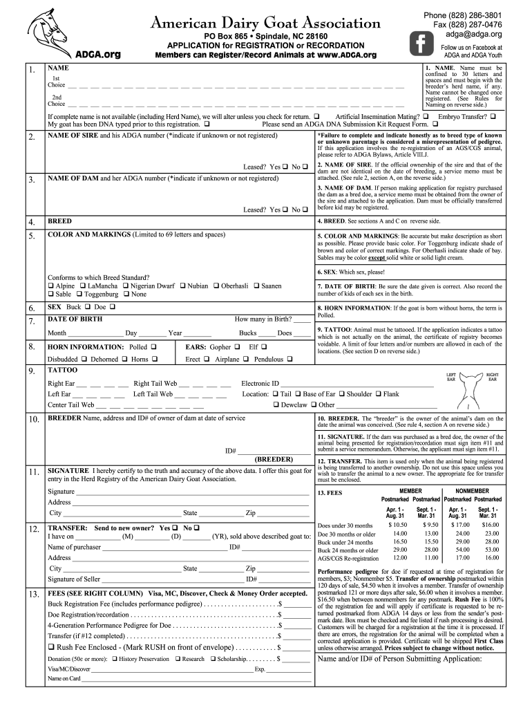 How to register a goat without papers Fill out & sign online DocHub