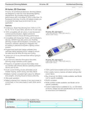 Fillable Online Lutron Hi-lume 3D Spec Sheet Shop for Lutron Hi-lume 3D