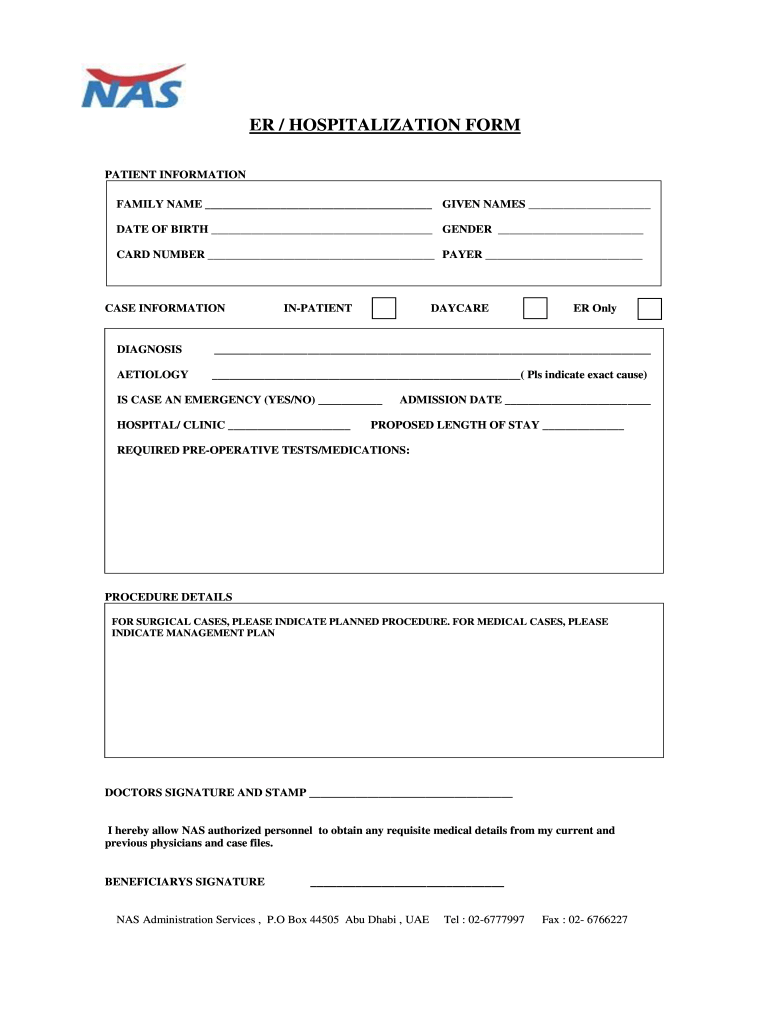Nas Reimbursement Form Fill Online, Printable, Fillable, Blank