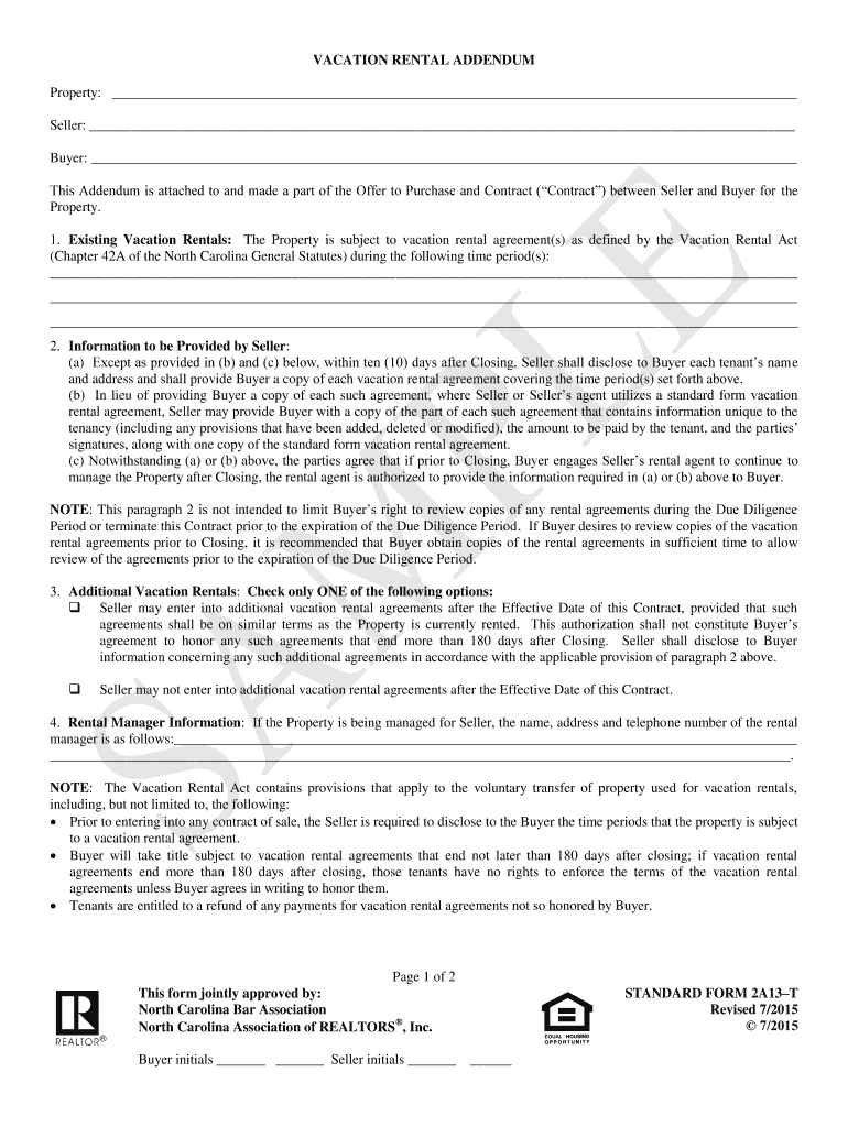 Rental Addendum Sample The Document Template