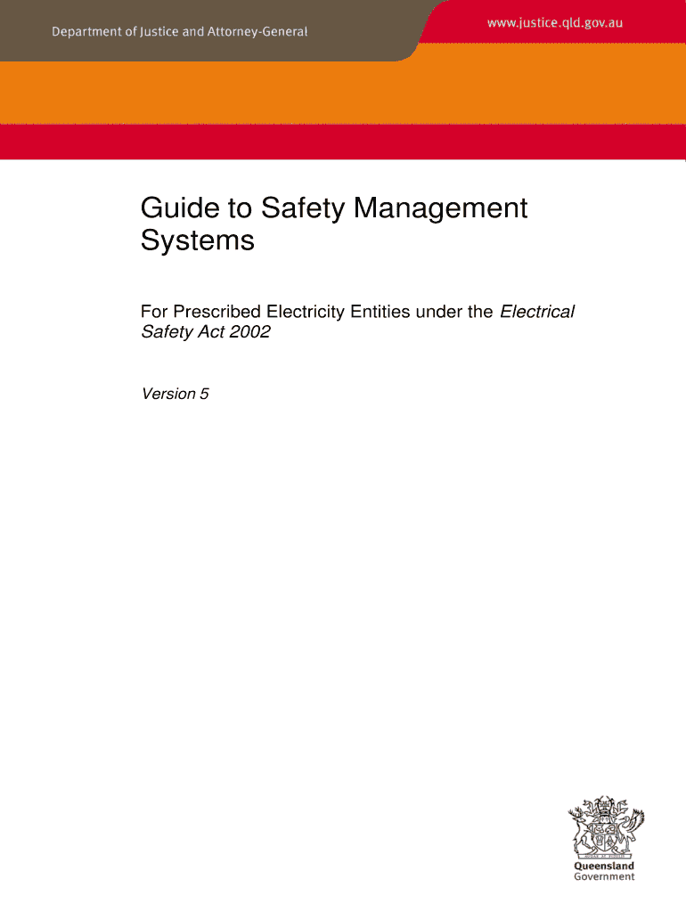 Fillable Online Electrical Safety Office Guide to Safety Management Systems Fax Email Print