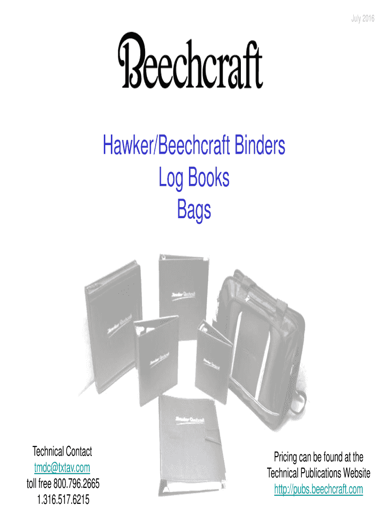 Fillable Online Hawker/Beechcraft Binders Fax Email Print pdfFiller