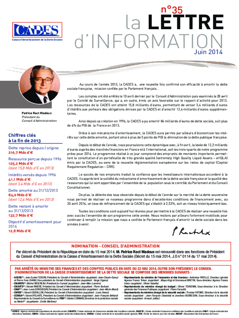 Remplissable En Ligne RAPPORT DE GESTION DE LA CAISSE CENTRALE