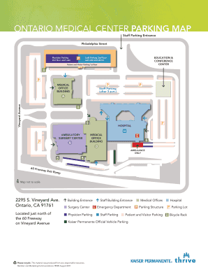 Kaiser Permanente Ontario Map Kaiser Ontario Campus Map - Fill Online, Printable, Fillable, Blank | Pdffiller