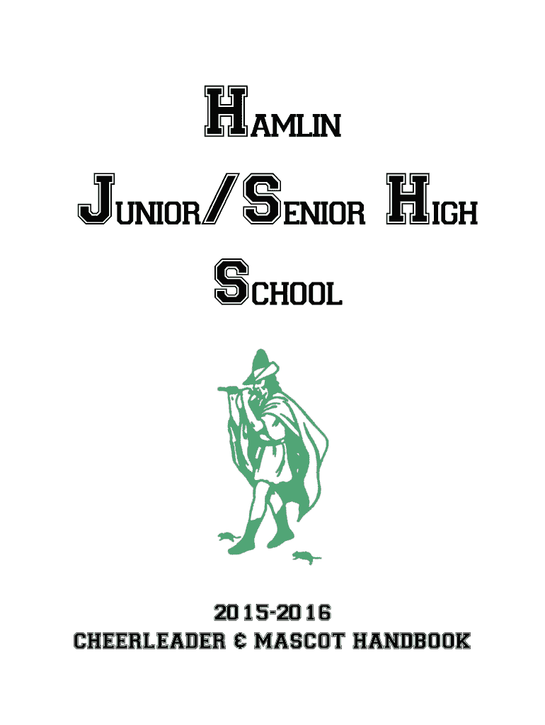 Fillable Online hamlin esc14 Hamlin Cheerleader Handbook Hamlin