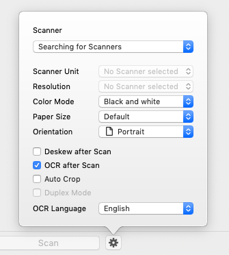 Scanner Setup