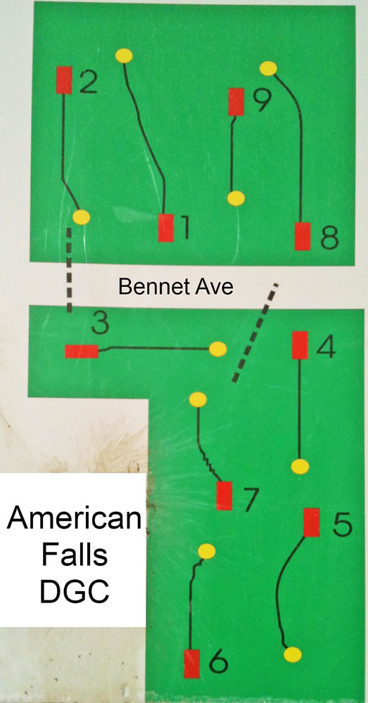 American Falls Disc Golf Course Professional Disc Golf Association