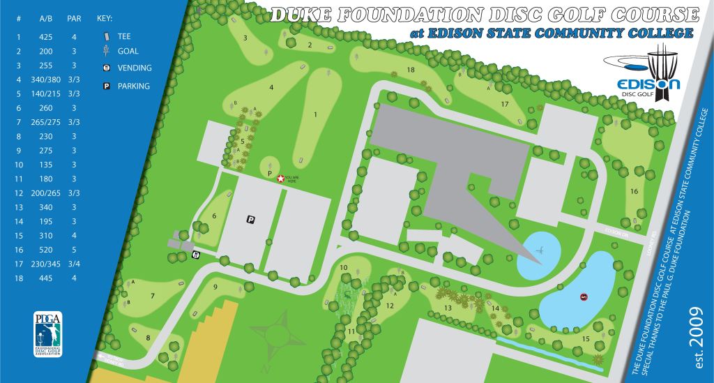 Duke Foundation Disc Golf Course at Edison Professional Disc Golf