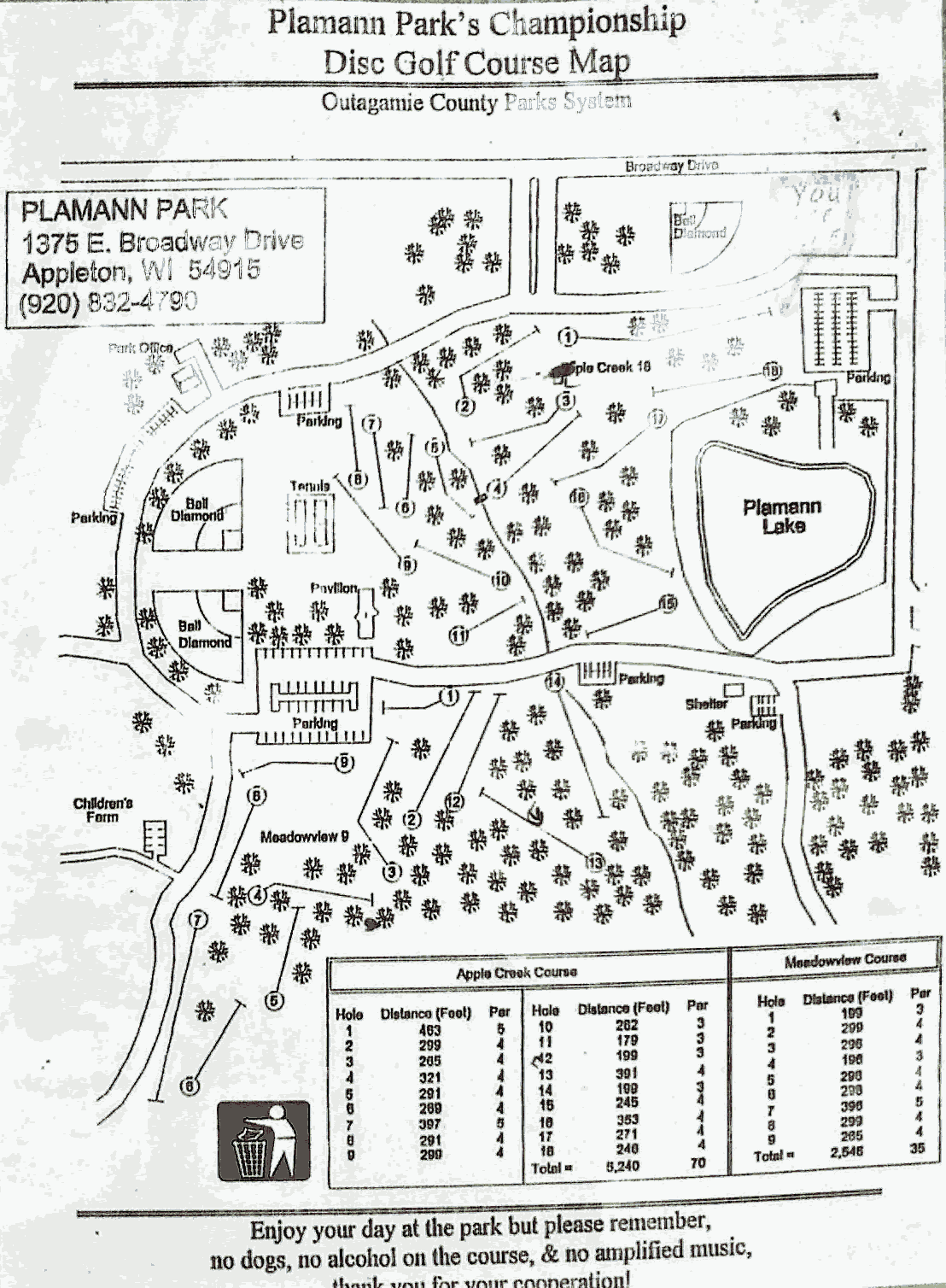 Plamann Apple Creek 18 Professional Disc Golf Association