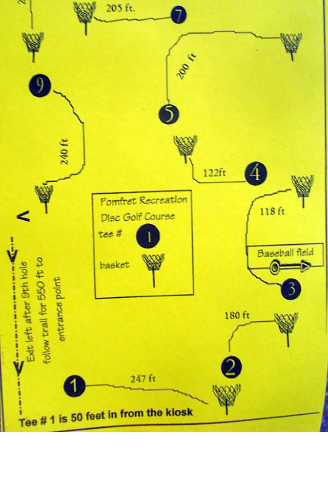 Pomfret Recreation Disc Golf Course Professional Disc Golf Association