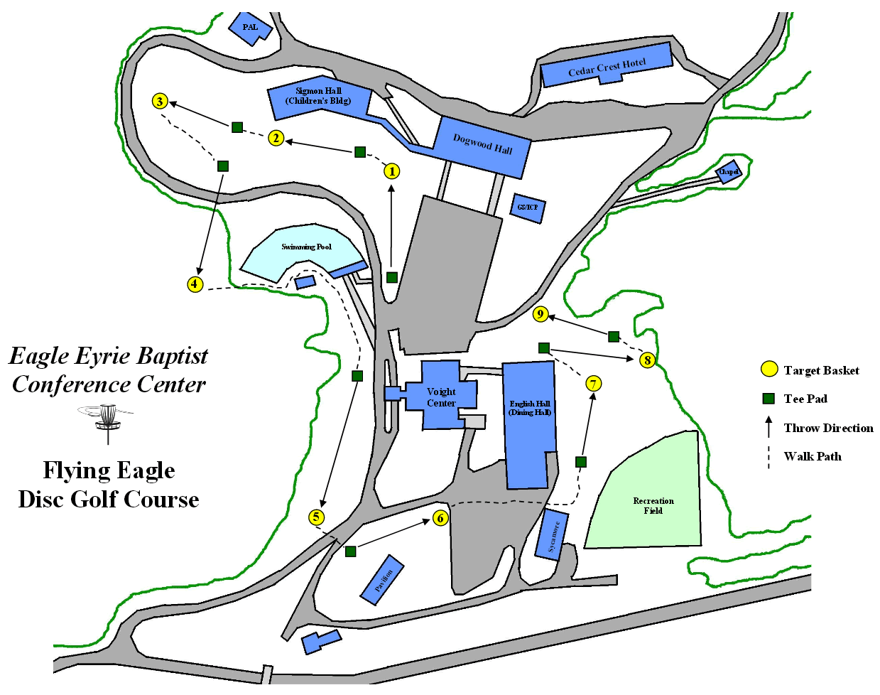 Flying Eagle Disc Golf Course Professional Disc Golf Association